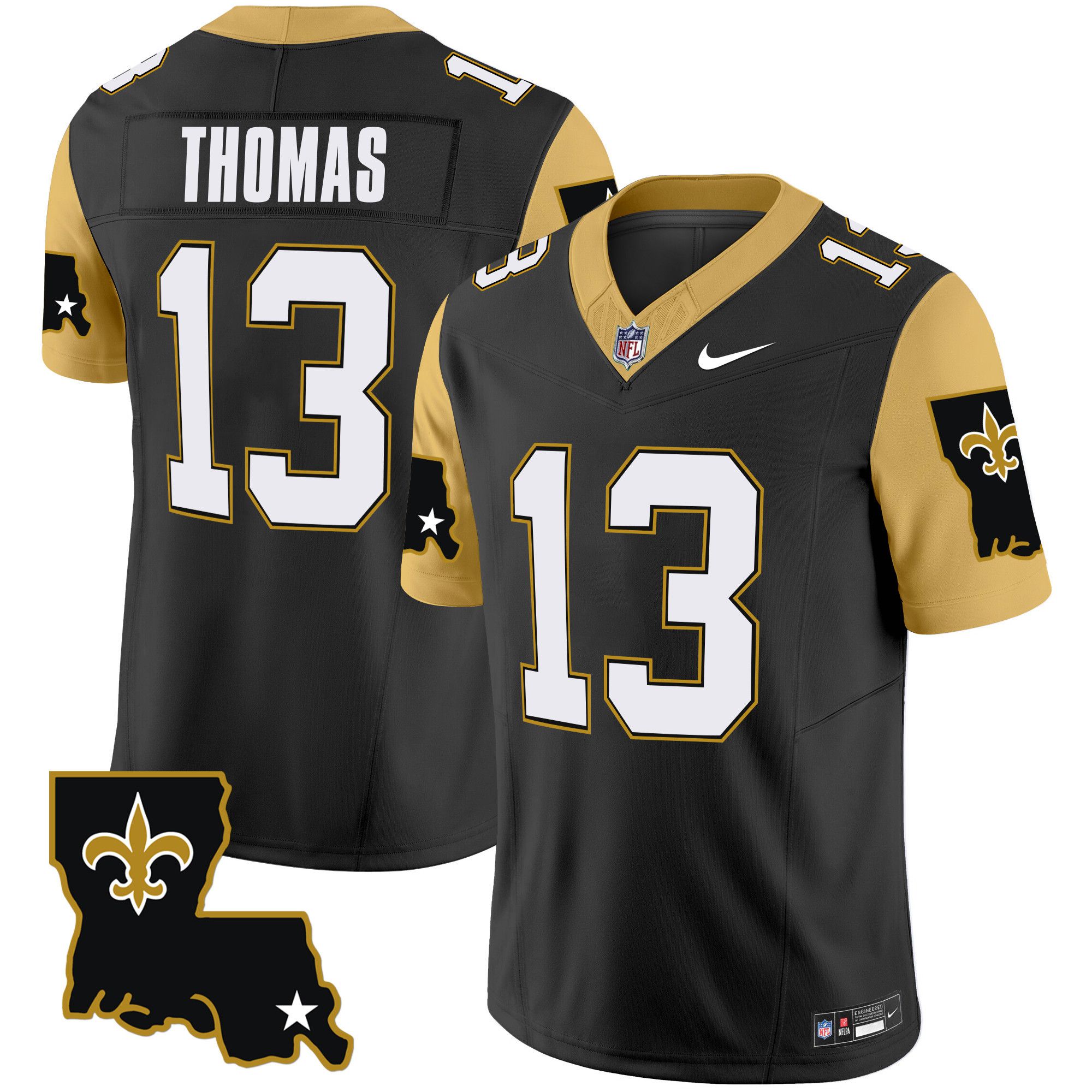 Men New Orleans Saints #13 Thomas Black 2024 Nike 1987 Legacy Vapor Limited NFL Jersey